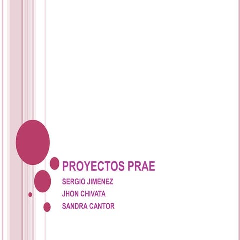 PRESENTACIÓN DEL NUEVO PRAE. | PPTX
