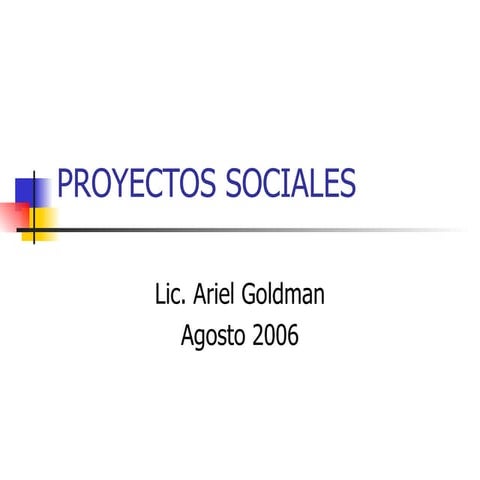 Proyectos Sociales