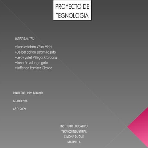 Proyecto Textual De Tegnologia