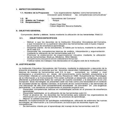 "Propuesta de incorporación de las herramientas web 2.0 en una situación de a...