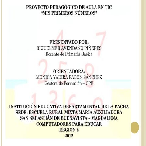 Diapositivas Proyecto TIC Mis Primeros Números