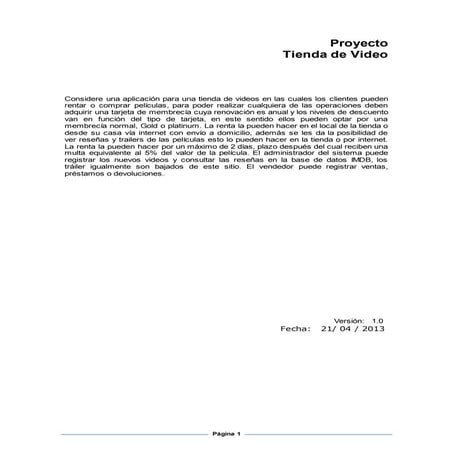 Proyecto tienda de video