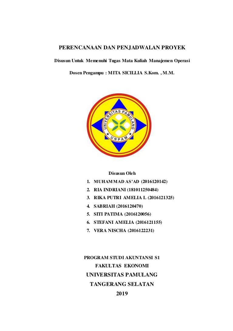Perencanaan Dan Penjadwalan Proyek