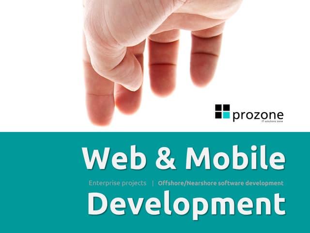 Prozone Web and Mobile Applications