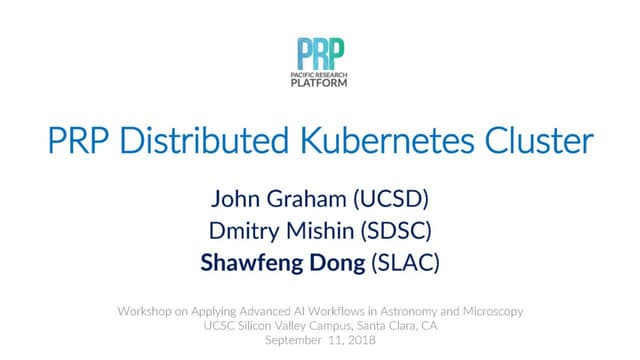 PRP Distributed Kubernetes Cluster