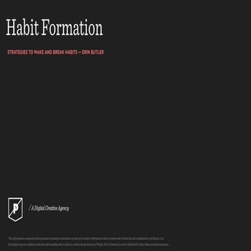 Strategies for Habit Formation | PDF