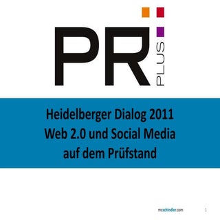PR Plus: Heidelberger Dialog Juli 2011