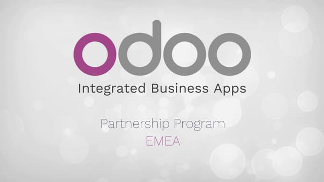 Odoo Experience 2018 - All You Need to Know About Odoo's Partnership