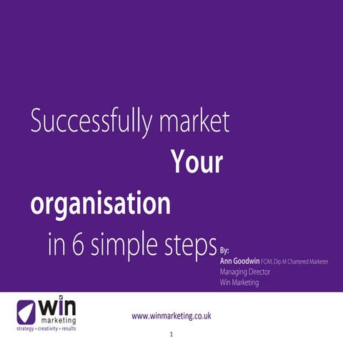 Successfully Market your Organisation in 6 Steps