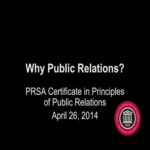 Why Public Relations?