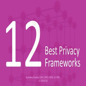 12 Best Privacy Frameworks
