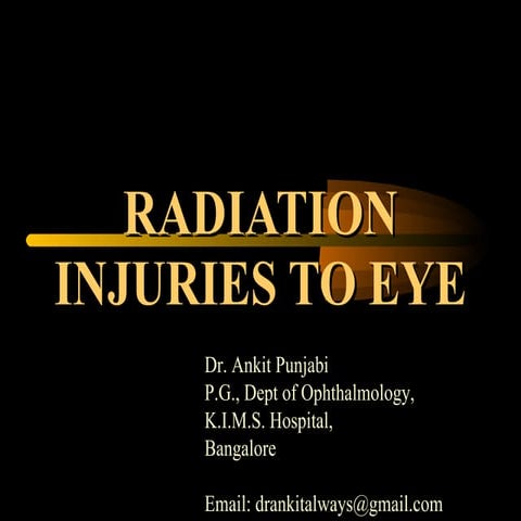 Radiation Injuries To Eye