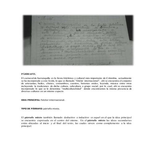 Párrafo texto argumentativos