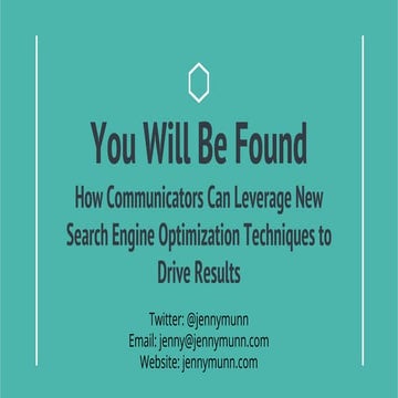 PRSA SEO Seminar: You Will Be Found - How to Leverage New Search Engine Optim...
