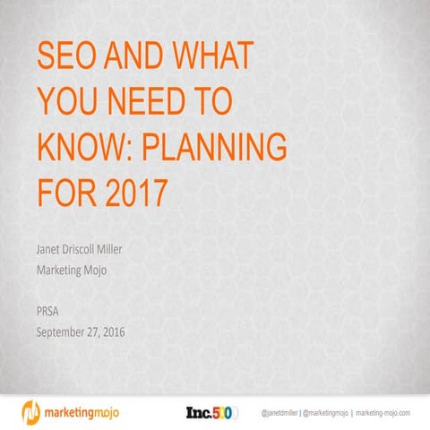 SEO and What You Need to Know: Planning for 2017