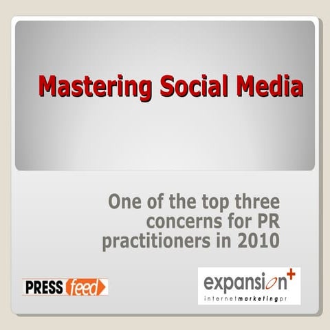 Mastering Social Media PRSA WDC