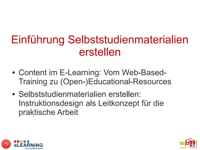 Einführung: Selbststudienmaterialie...