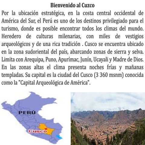 Cusco  la Capital del Imperio Inca