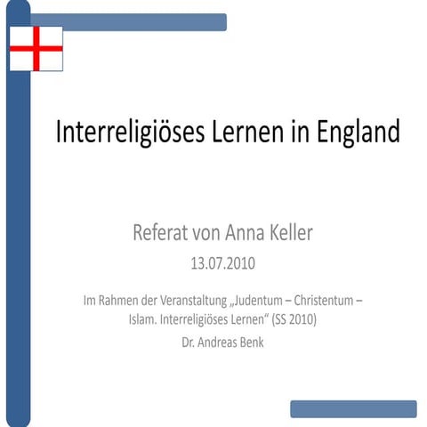 Interreligiöses Lernen in England