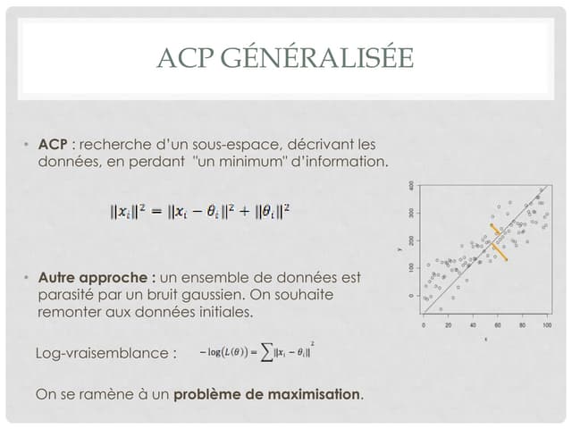 Generalization of Principal Component Analysis, presentation, 2012