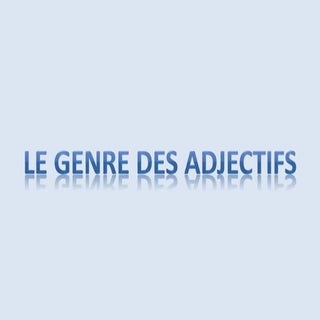 Présentation.genreadjectifs