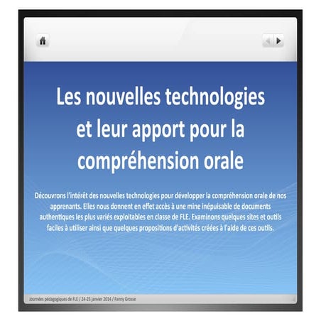 Les nouvelles technologies et leur apport pour la compréhension orale