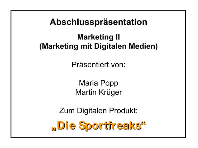 PräSentation Marketing 2 Neu