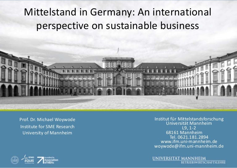 Mittelstand In Germany An International Perspective On Sustainable B