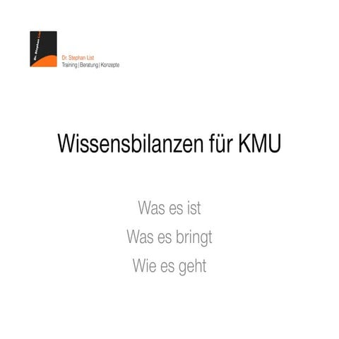 Wissensbilanzen für KMU