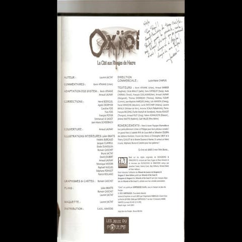 Playtests, traductions, et relectures  