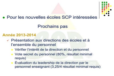 Démarche d'implantation du SCP