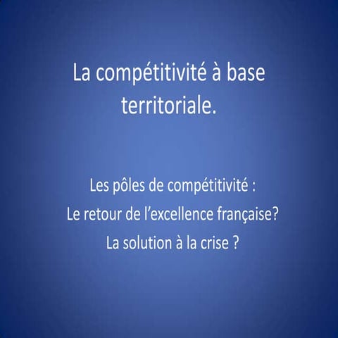 La  compétitivité à base territoriale Duval-Takeuchi