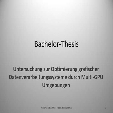 Bachelor Thesis Presentation