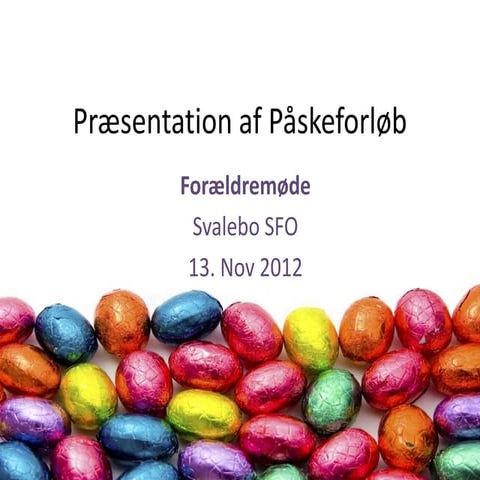 Præsentation af påskeforløb | PPTX