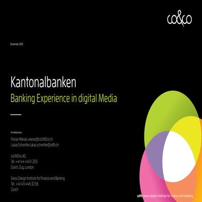 Banking Experience - Verschlafen die Banken die Userbedürfnisse?