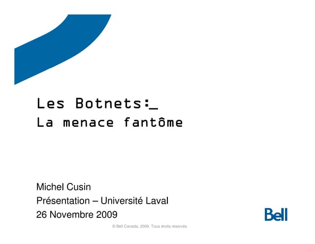 Présentation botnet u_laval