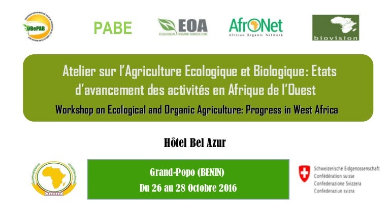 Presentation Clo Benin Grand Popo Eoa Octobre 2016