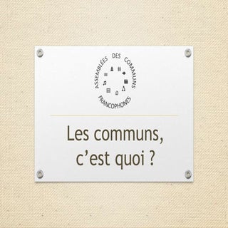 Présentation communs simple