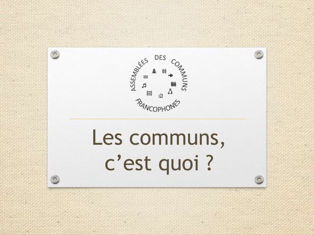 Présentation communs simple