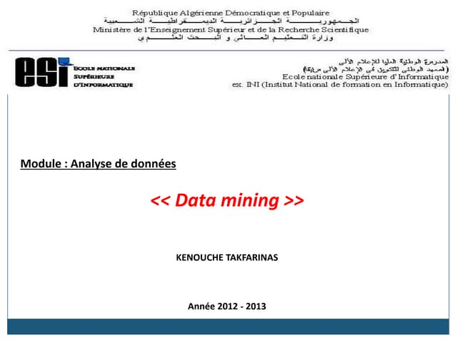 Présentation sur le Data Mining