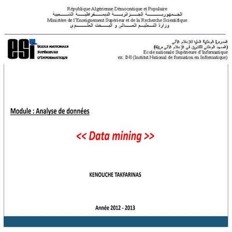 Présentation sur le Data Mining