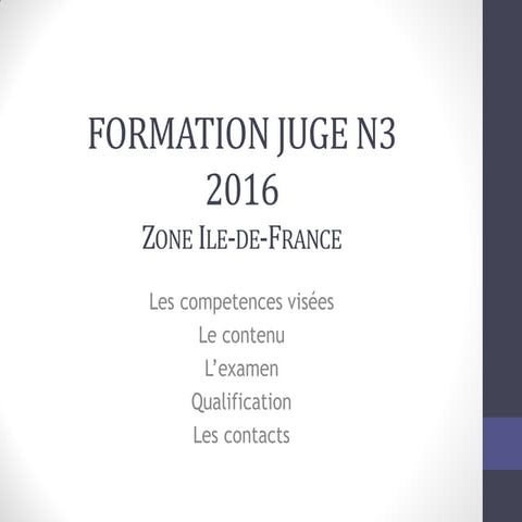 Juge niv.3 - Présentation Formation 2016-09-25