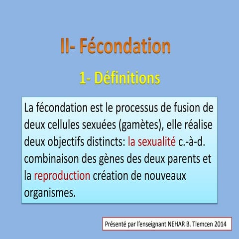 Présentation fécondation 01 | PPSX