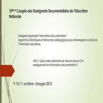 Didactique de l’Information-Documentation, des modèles, des concepts et ...