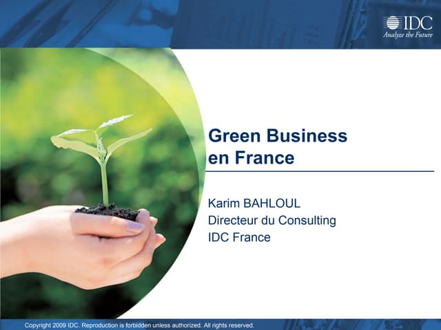 Presentation IDC Green IT 