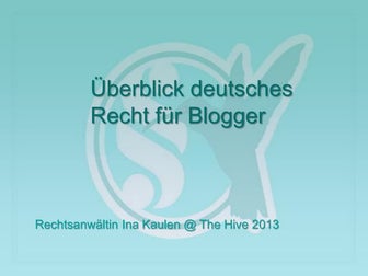 Präsentation ik the hive 2013