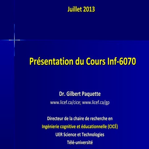 Contenu d'un nouveau cours sur les Technologies sémantiques