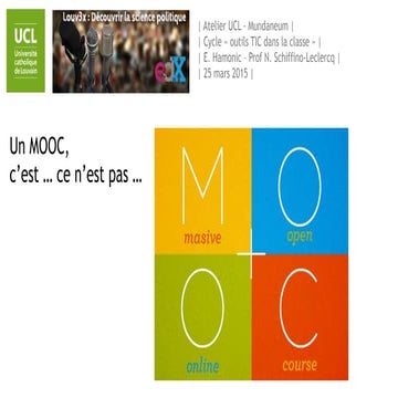 Un MOOC, c'est, ce n'est pas... à partir du MOOC Louv3x Découvrir la science ...