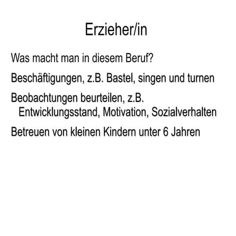 Schriftliche Prüfung Erzieher Musterlösung Erzieherin | ODP