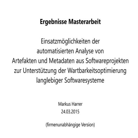 Einsatzmöglichkeiten der automatisierten Analyse von Artefakten und Metadaten...